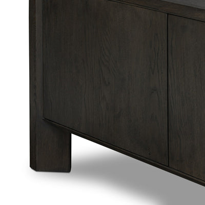 Orwin Wide Bookshelf | Smoked Black Oak