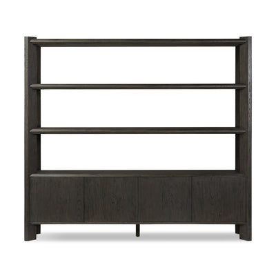 Orwin Wide Bookshelf | Smoked Black Oak