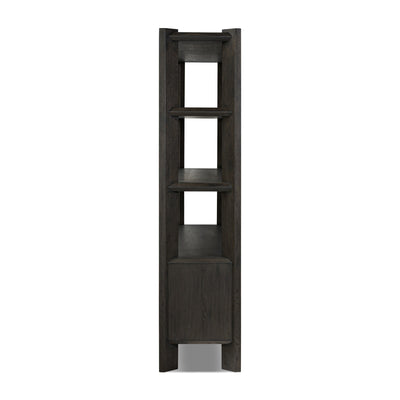 Orwin Wide Bookshelf | Smoked Black Oak