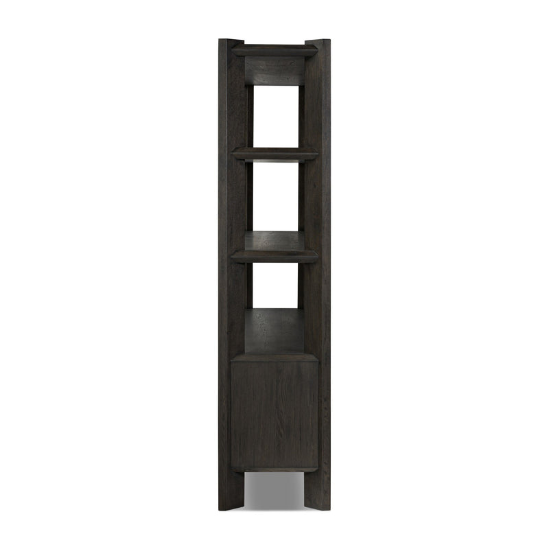 Orwin Wide Bookshelf | Smoked Black Oak