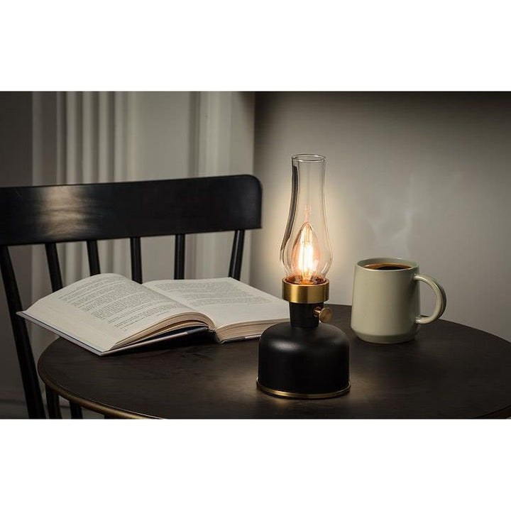 Kindred Cordless Chimney LED Lantern | Black - Modern Komfort Canada
