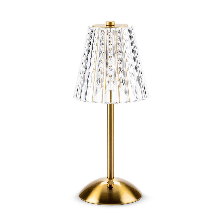 Crystal Shade Cordless LED Table Light | Gold