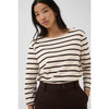 NelaPW T-Shirt┃Mole Stripe / Brown