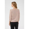 NelaPW T-Shirt┃Eggnog / Roasted Russet Stripe / Red