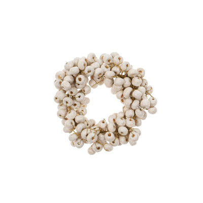 Beaded Berry Napkin Ring | Ivory