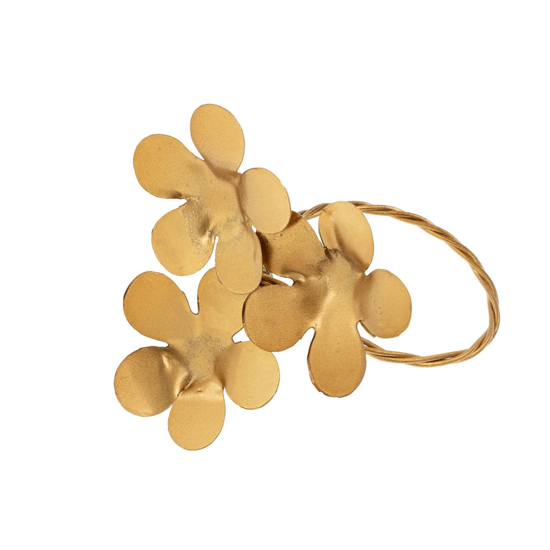 Brass Bloom Napkin Rings