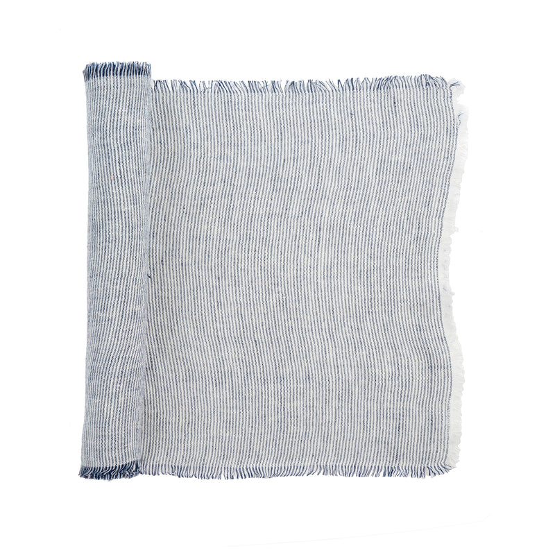 Lina Linen Runner | Blue Stripe