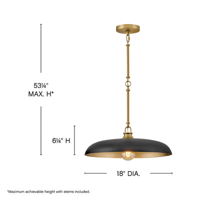 Sadie Dome Pendant 18"