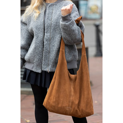 Knot Tote Suede Bag | Brown