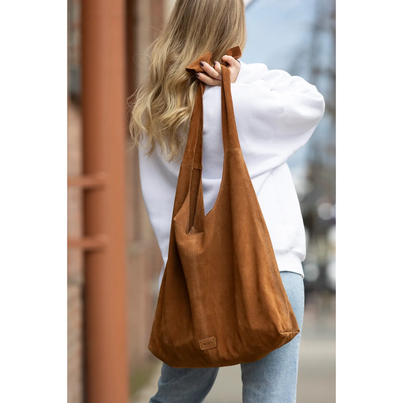 Knot Tote Suede Bag | Brown