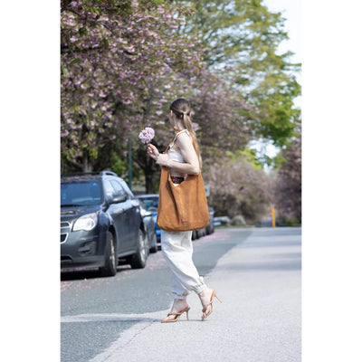 Knot Tote Suede Bag | Brown