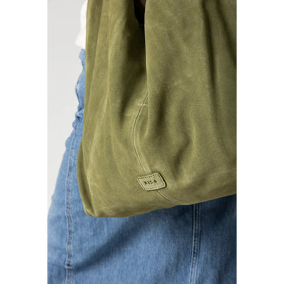 Knot Tote Suede Bag | Olive