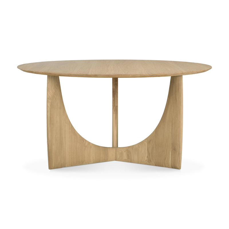 Geometric Round Dining Table | Oak – Modern Komfort