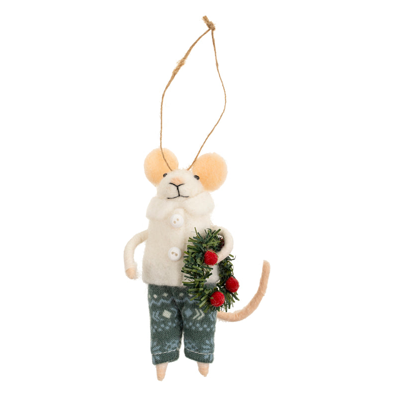 Traditional Tim Mouse Holiday Ornament