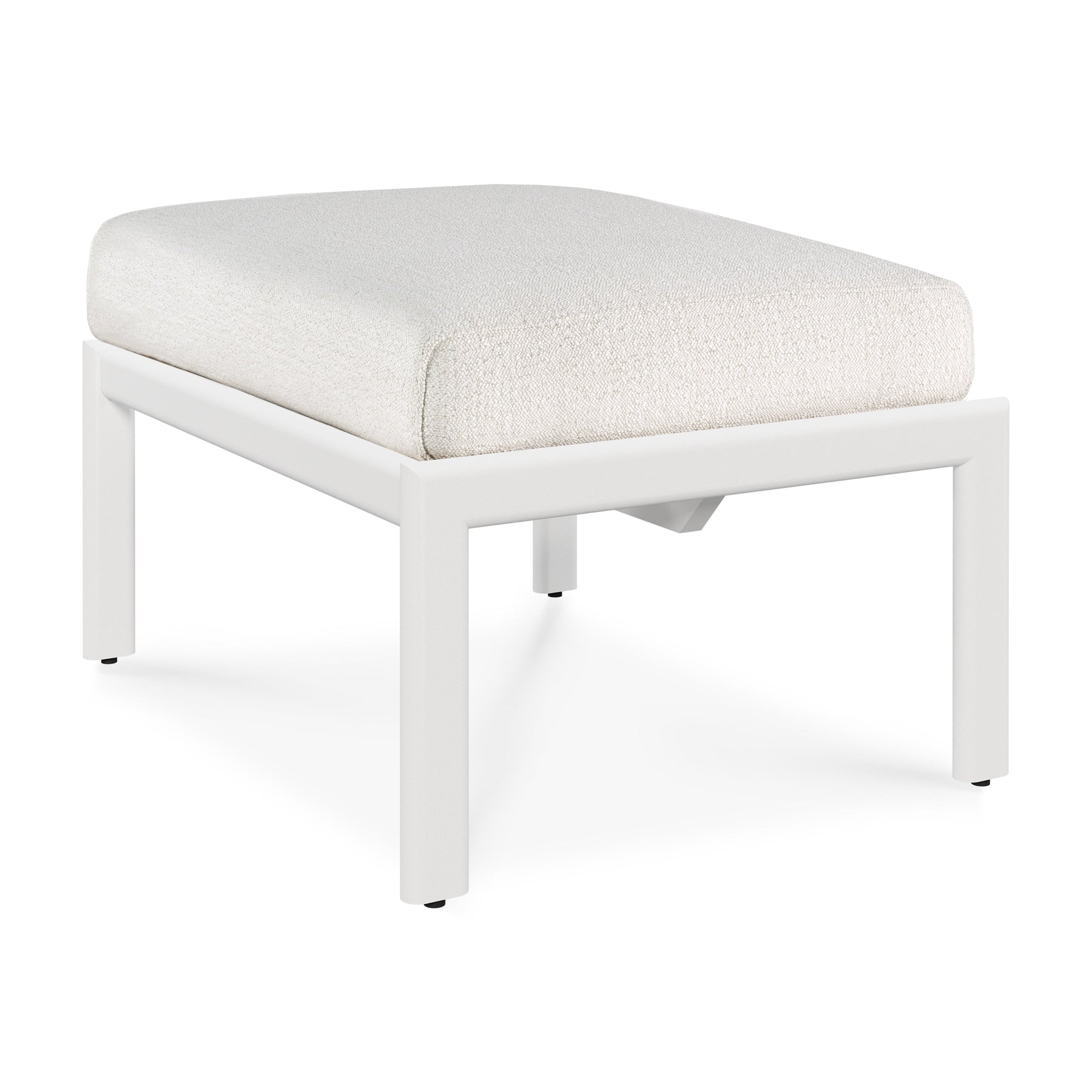 Jack Outdoor Footstool | Aluminum White – Modern Komfort