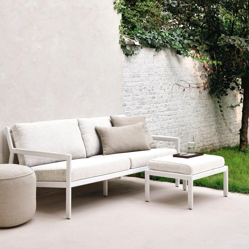 Jack Outdoor 2-Seater Sofa | Aluminum White