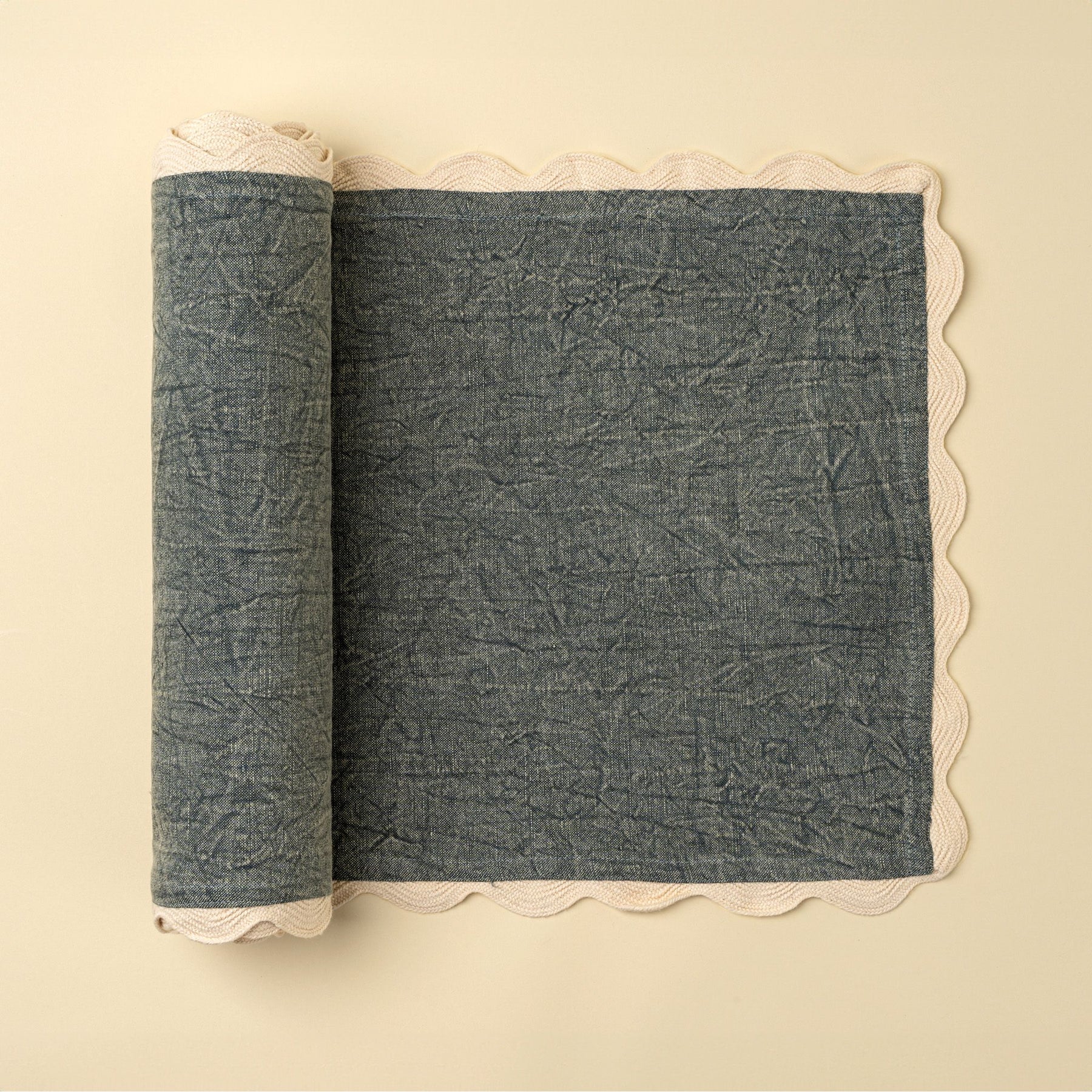 Display Rack For Table Runner Rick Rack Table Runner | Blue – Modern Komfort