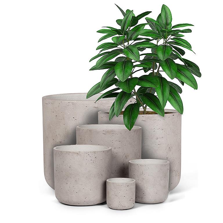 Remina 7" Planter | Grey Concrete