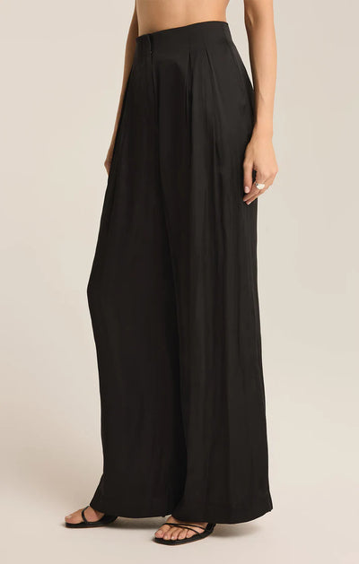 Lisse Wide Leg Pant | Black