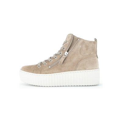 Double Zip Platform Ankle Sneaker | Taupe