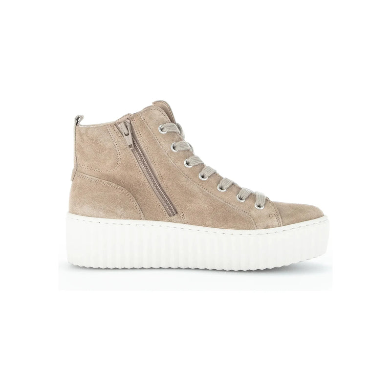 Double Zip Platform Ankle Sneaker | Taupe