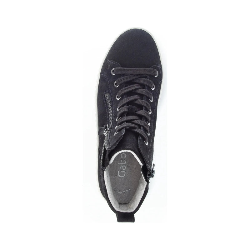 Double Zip Platform Ankle Sneaker | Black