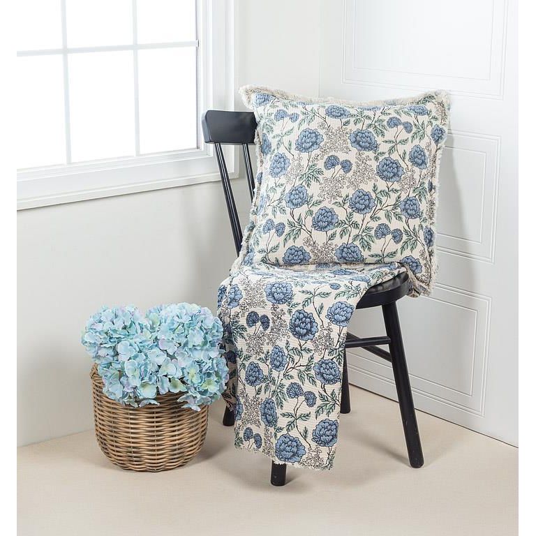 Emma Throw | Blue Floral