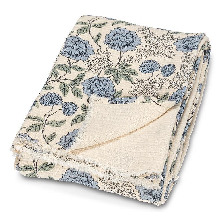 Emma Throw | Blue Floral