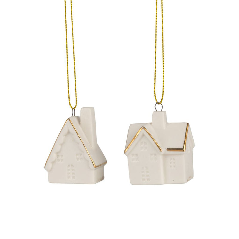 Petite Ceramic House Ornament