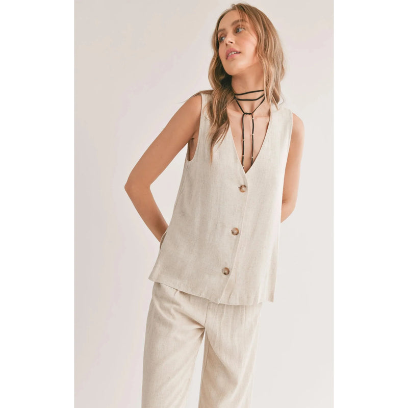 Luna Linen Blend Vest