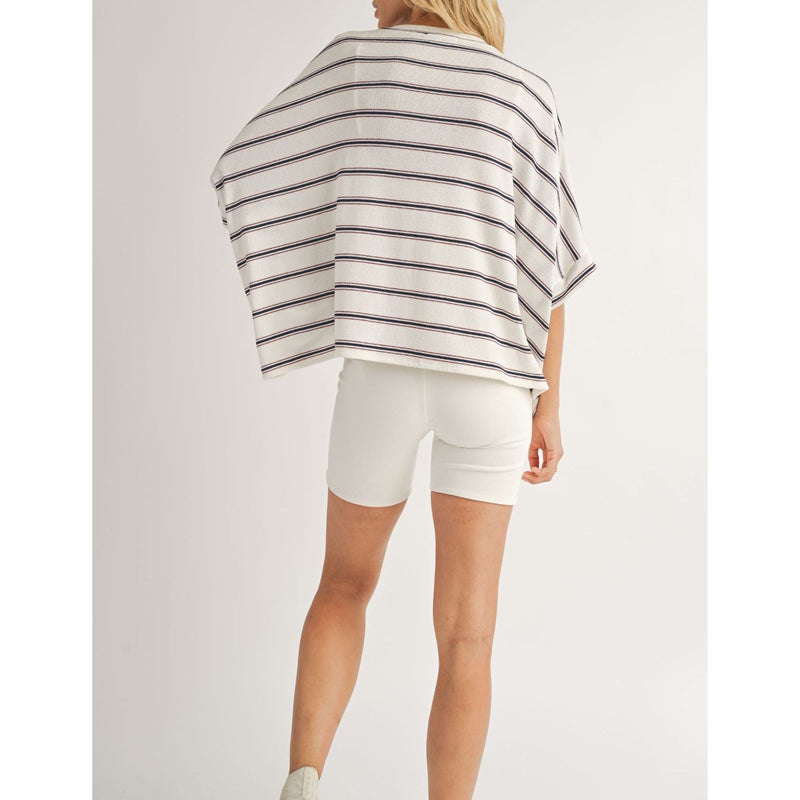 Sailor Dolman Sleeve Knit Top