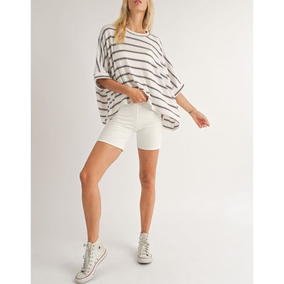 Sailor Dolman Sleeve Knit Top