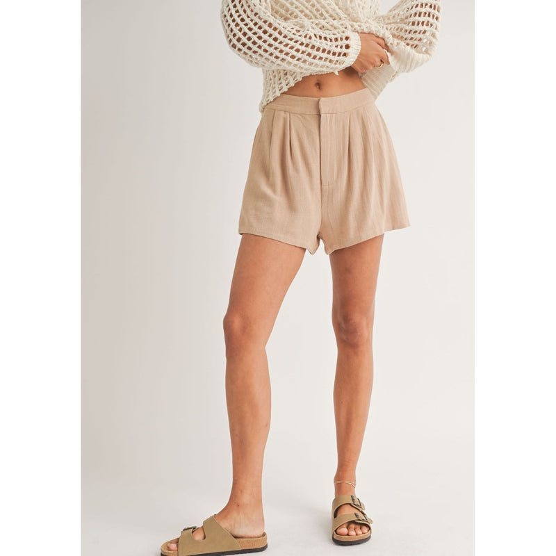 Shoreline Linen Shorts | Taupe