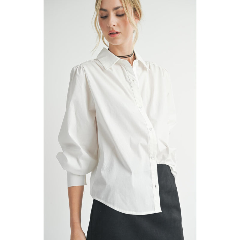 Shades On Button Up Shirt | Ivory