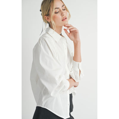 Shades On Button Up Shirt | Ivory