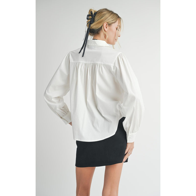 Shades On Button Up Shirt | Ivory