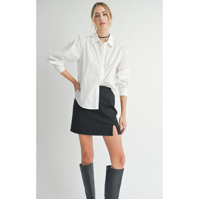 Shades On Button Up Shirt | Ivory