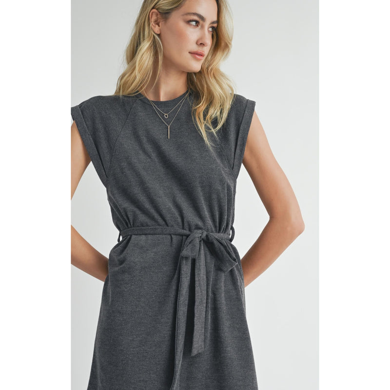 Sightseeing Belted Mini Dress | Charcoal