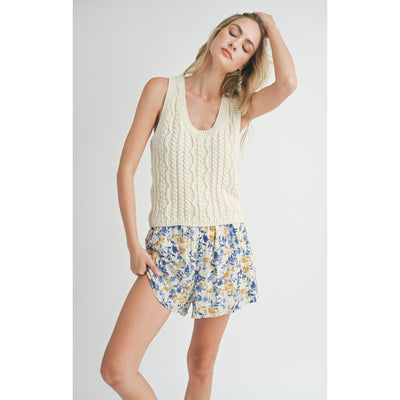 Astra Cable Sweater Tank | Ivory