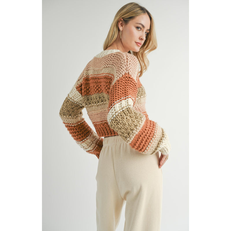 Butter Pecan Chunky Sweater | Brick Multi