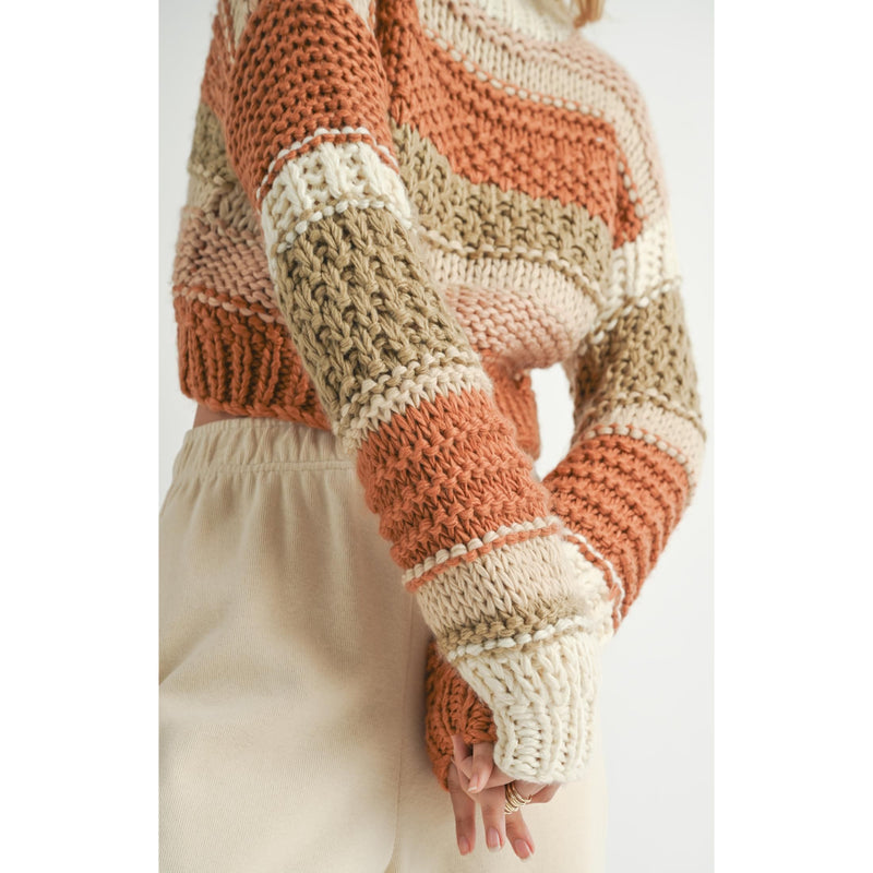 Butter Pecan Chunky Sweater | Brick Multi