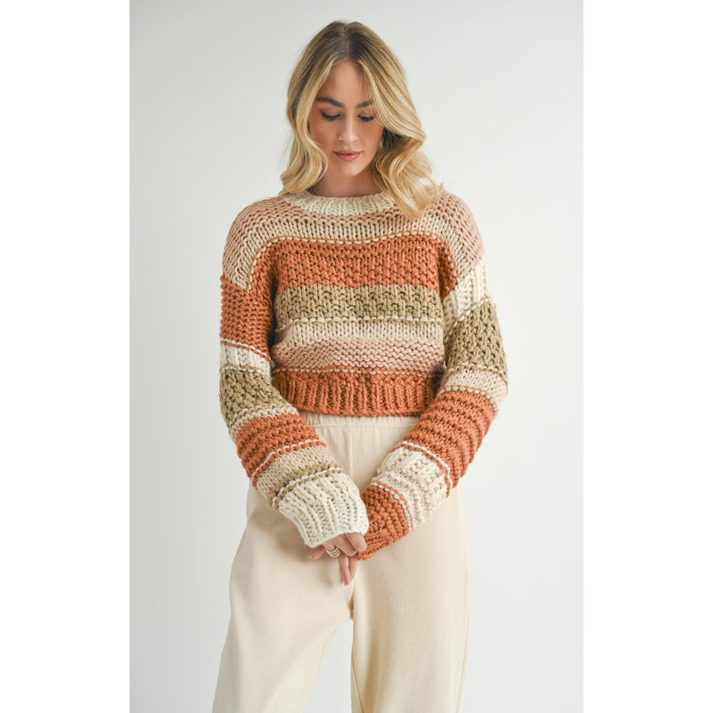 Butter Pecan Chunky Sweater | Brick Multi