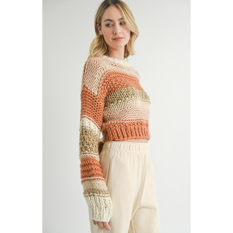 Butter Pecan Chunky Sweater | Brick Multi