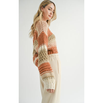 Butter Pecan Chunky Sweater | Brick Multi