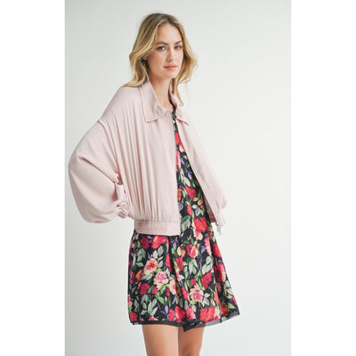 Sweet Treat Zip Up Jacket | Soft Pink