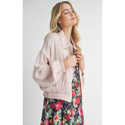 Sweet Treat Zip Up Jacket | Soft Pink