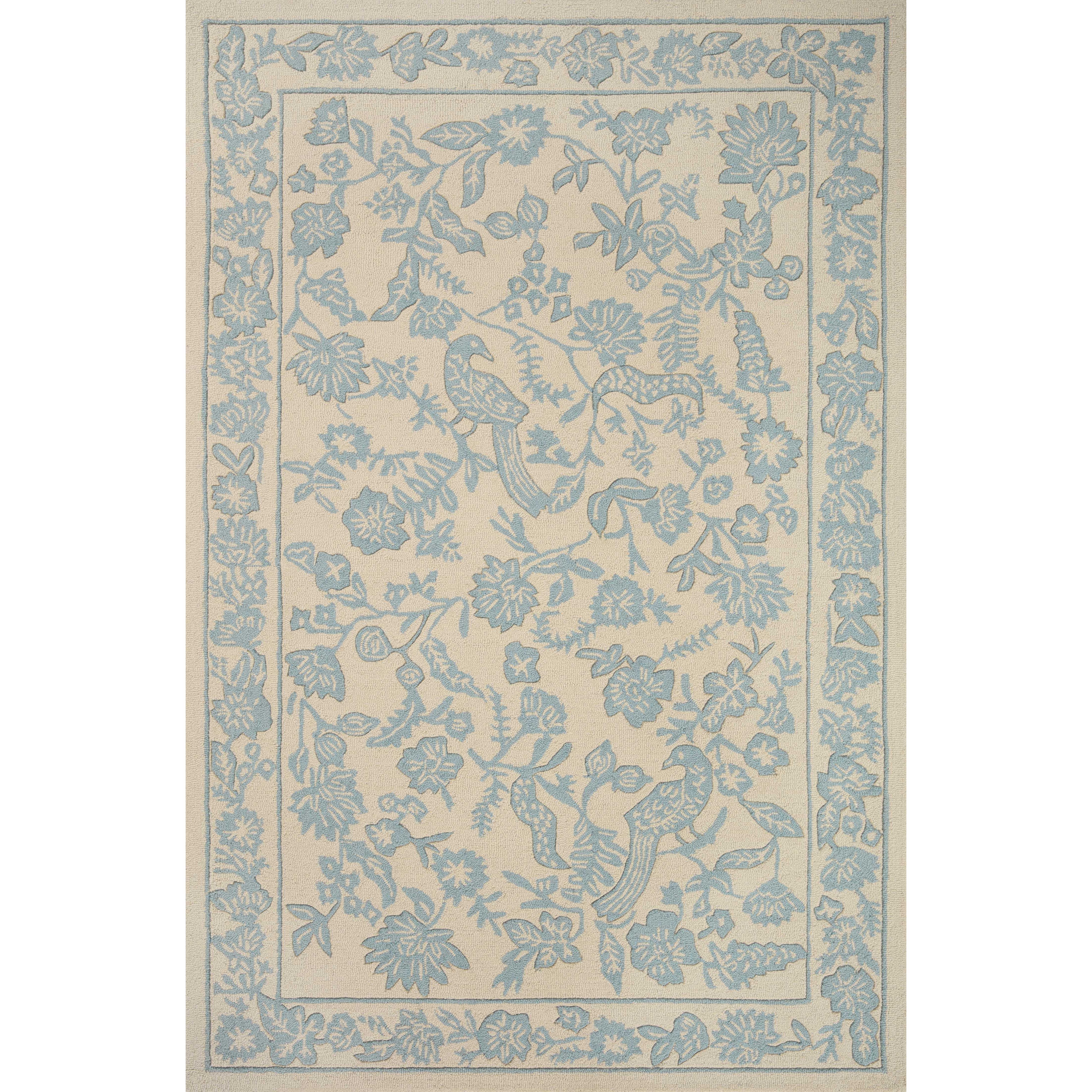 Periwinkle Modern Rug Arboretum Rug 01 | Rifle Paper Co. X Loloi | Aviary RP Periwinkle ...