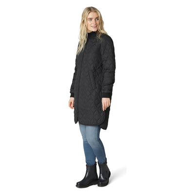 Padded Quilt Coat | Black