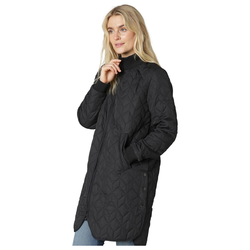 Padded Quilt Coat | Black