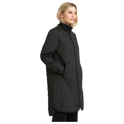 Padded Quilt Coat | Black